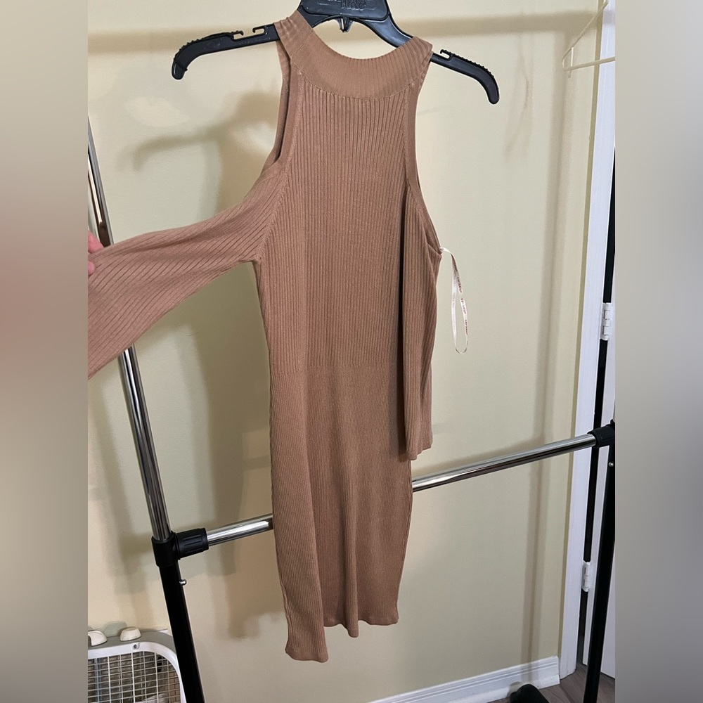 Tan winter dress